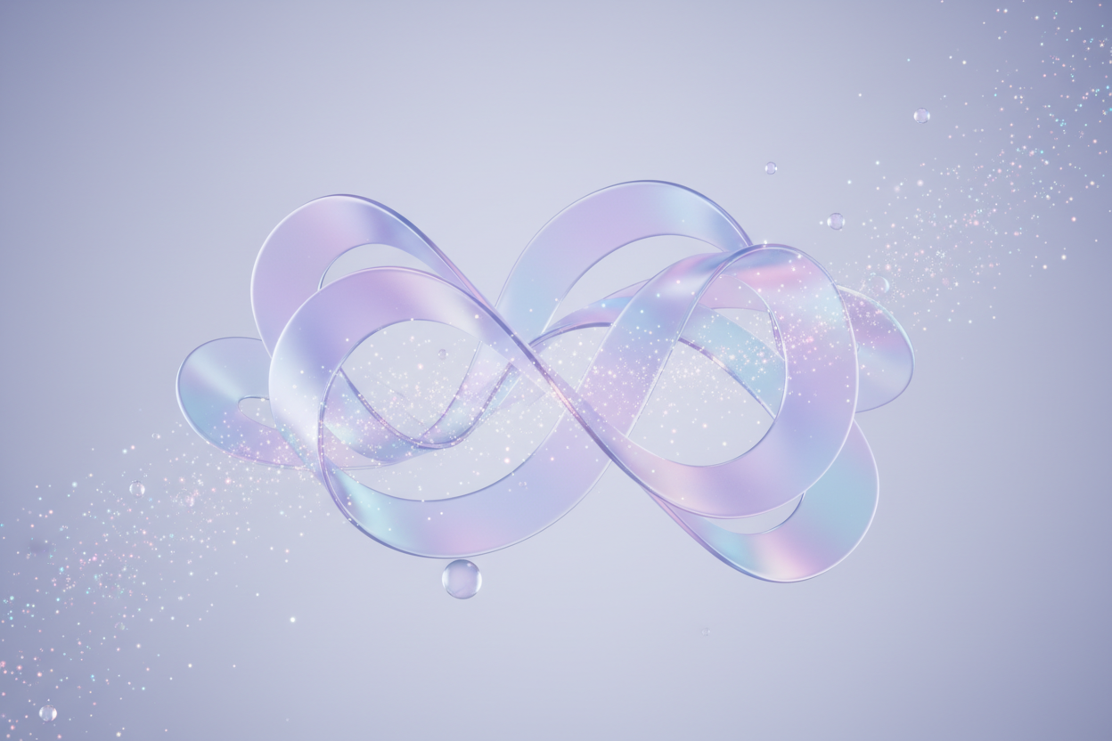 “Minimal premium gradients, abstract 3D translucent geometry, fluid interconnected structures, soft holographic glow, luminous particles, dreamy futuristic ambience. A visual metaphor for expert Shopify services—modular harmony, seamless system flow, and digital craftsmanship. No text, no logos, no hard edges.”